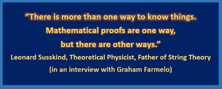 Leonard Susskind quote on proofs